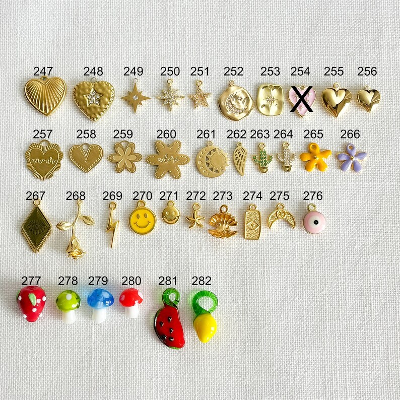 Customizable Charm Necklace, Custom Gold Chunky Necklace, Sun and Moon Charm, Pick your Charms, Make your own Charm, Summer Necklace image 7