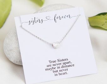 Tiny Heart Necklace, Minimal Necklace, Love Necklace, Dainty Heart Choker, Sister Necklace, Best Friend Gift, Bridesmaid Gift, Girl Necklace