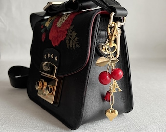 ★KIRSH★ Cherry Quilted Fur Handbag Black f934bdae83ea8cfd86faf25fe04e2b