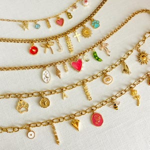 Personalized Charm Necklace for Women, Build Your Own Charm Jewelry, Multi Charm Necklace, Vintage Style Necklace, Birthday Gift for Mom