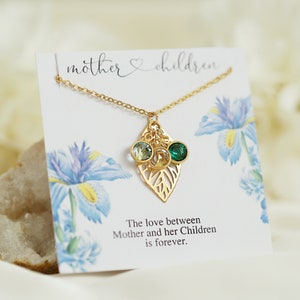 Mothers Day Gift, Mother Daughter Necklace, Personalized Gift for Mom, Mom Gift, Mom Birthstone Gift, Family Necklace, Mothers day Jewelry image 2
