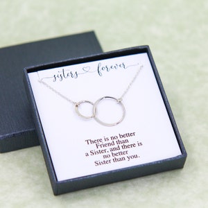 Sister Necklace, Birthday Gifts for Her, Two Sister Necklace, Friendship Necklace, Sister Gift, Best Friend Necklace, Eternity Necklace image 2