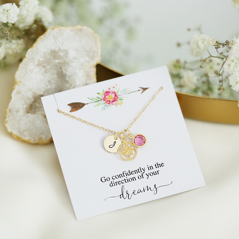 Graduation Gift, College Graduation, High School Graduation, Graduation Gifts for Her, Personalized Necklace, Graduation Gift for Daughter image 2