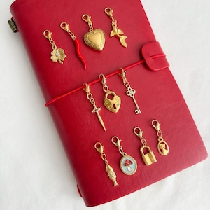 Custom Journal Charm, Individual Planner Charms, Add On Charm for Personalized Necklace, Bracelets