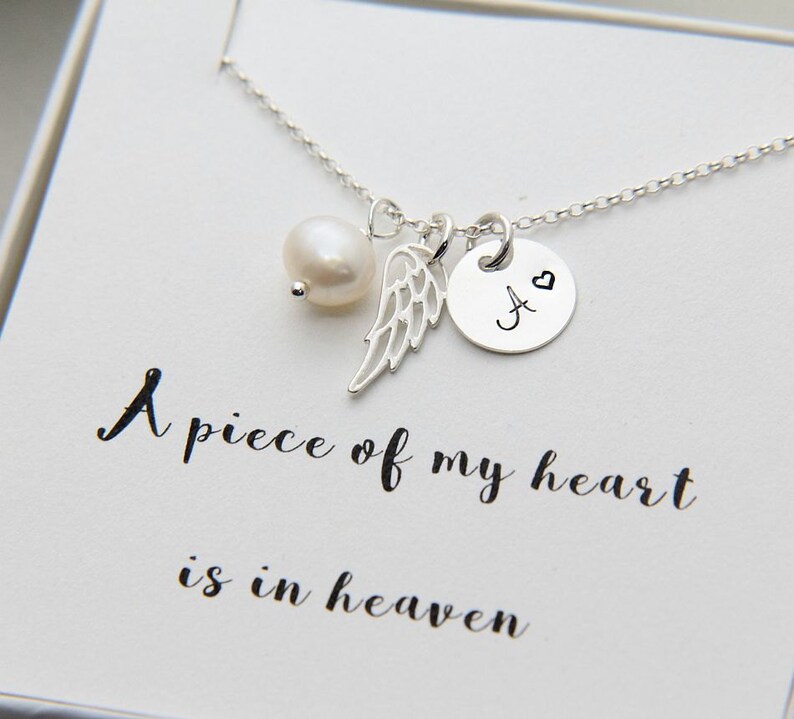 Personalized Necklace Angel Wing Necklace Tiny Wing Etsy