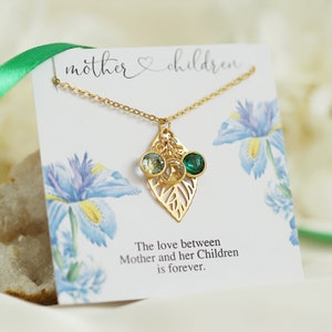Mothers Day Gift, Mother Daughter Necklace, Personalized Gift for Mom, Mom Gift, Mom Birthstone Gift, Family Necklace, Mothers day Jewelry image 7
