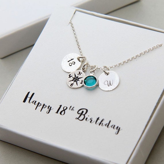 Buy 18th Birthday Gift Girl for Her, 18th Birthday Necklace Jewelry, Gifts  for 18 Year Old Girl, 18 Birthday, Personalised Gift, Sterling Silver  Online in India 