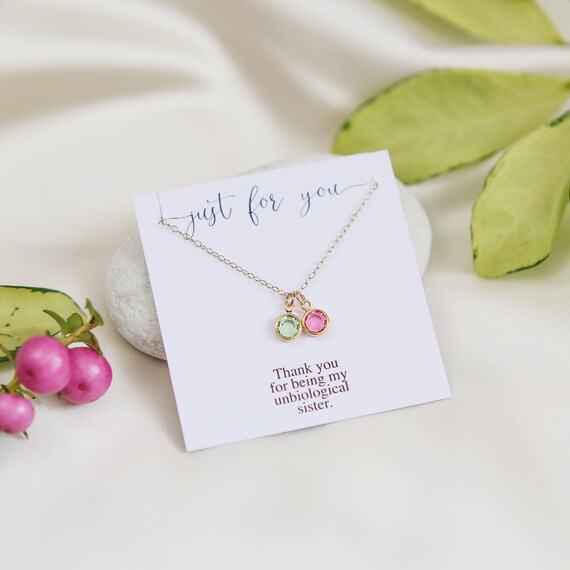 Best Friend Necklace Couple Birthstone Necklace Friendship Necklace Best Friend Birthday Unbiological Sister Best Friend Forever Etsy Canada
