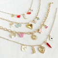 Build Your Own Custom Charm Necklace, Gold Charm Necklace, Customizable Charm Necklace, Vintage Style Chunky Necklace, Multi Charm Necklace product logo