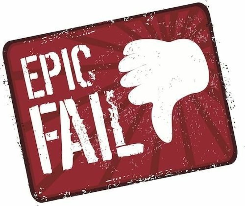 Epic fail self adhesive vinyl sticker image 1