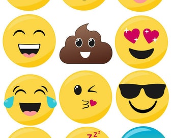 Emoji wall stickers - 5 sizes available