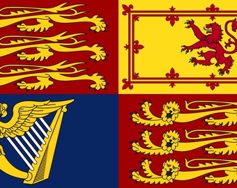 The royal standard of the united kingdom flag sticker self adhesive