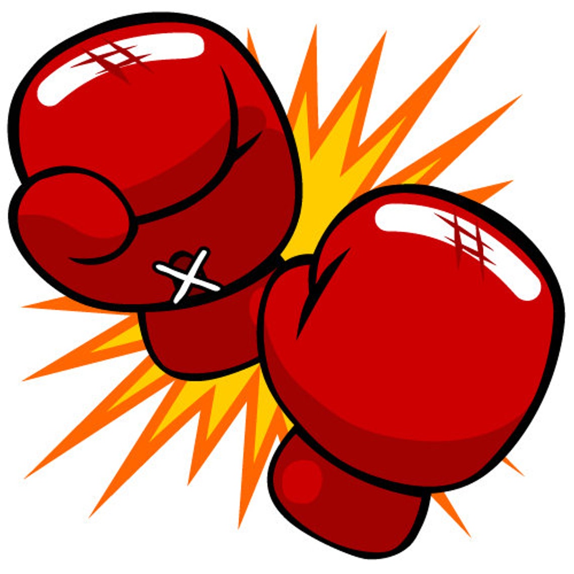 Boxing Gloves Self Adhesive Vinyl Sticker image 1