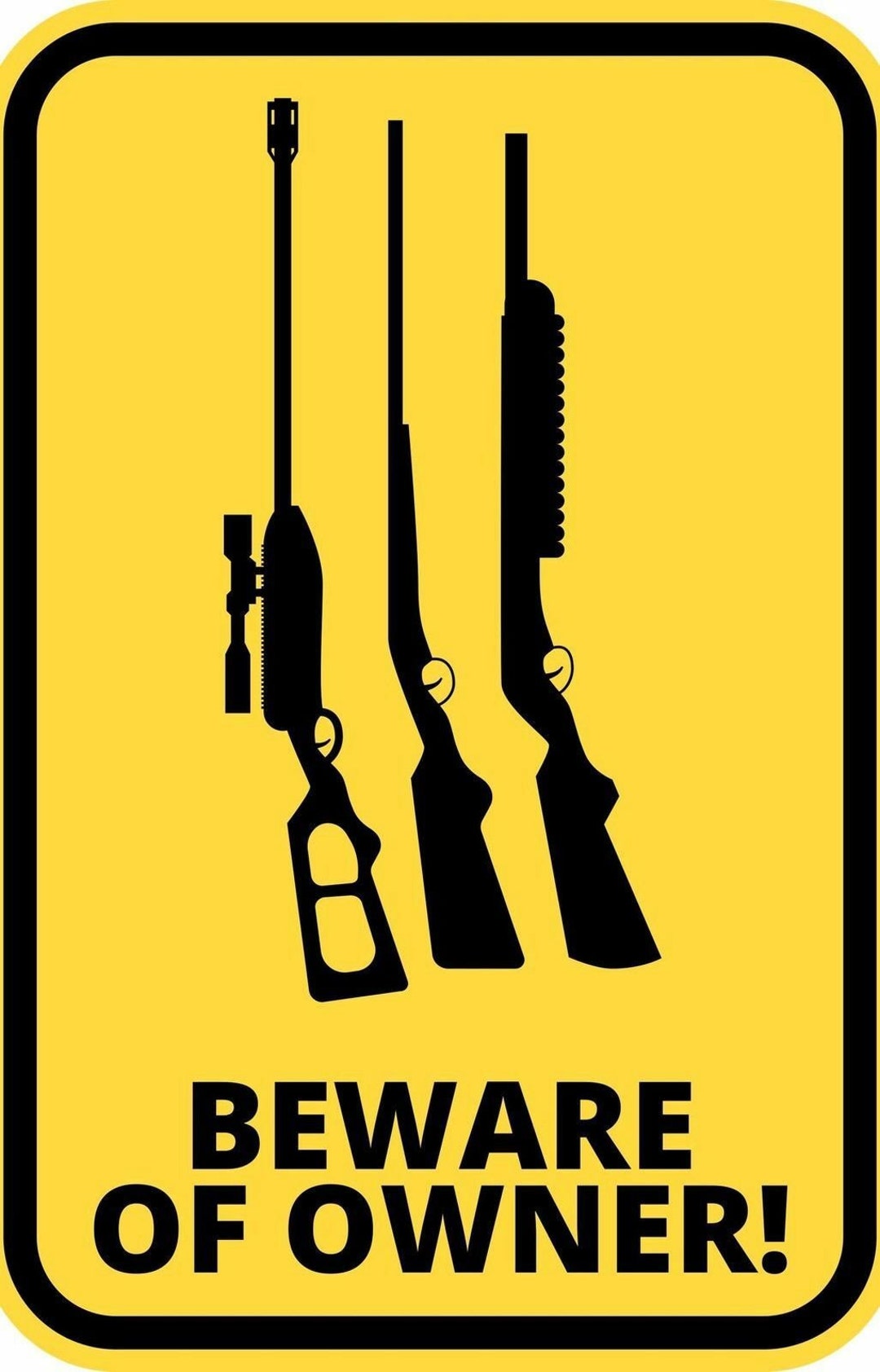 Funny Warning Sign Beware of Owner Sticker Self Adhesive - Etsy UK