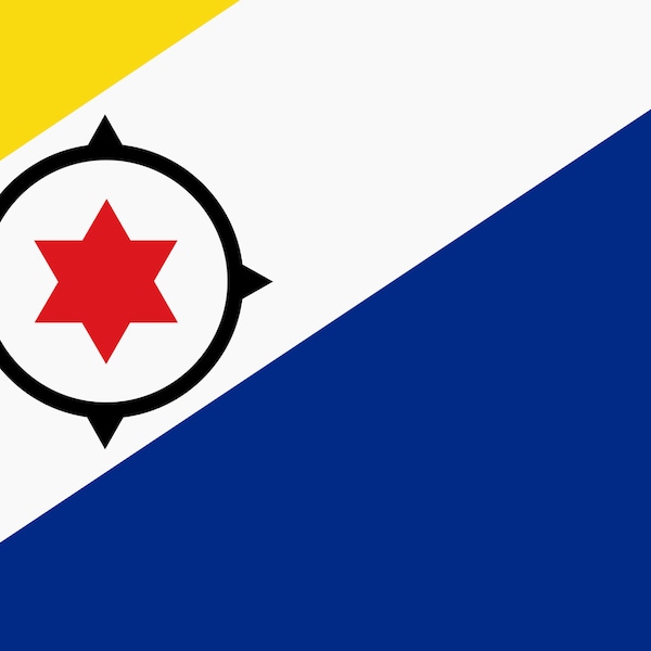 Bonaire flag sticker self adhesive