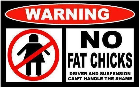 Funny Warning Sign No Fat Chicks Suspension Sticker Self - Etsy Funny Warning Sign No Fat Chicks Suspension Sticker Self - Etsy