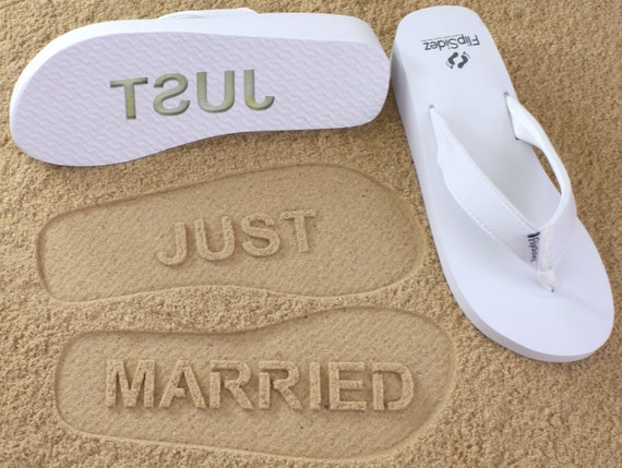 Just Married Flip Flops for Wedding Guests & Bridal