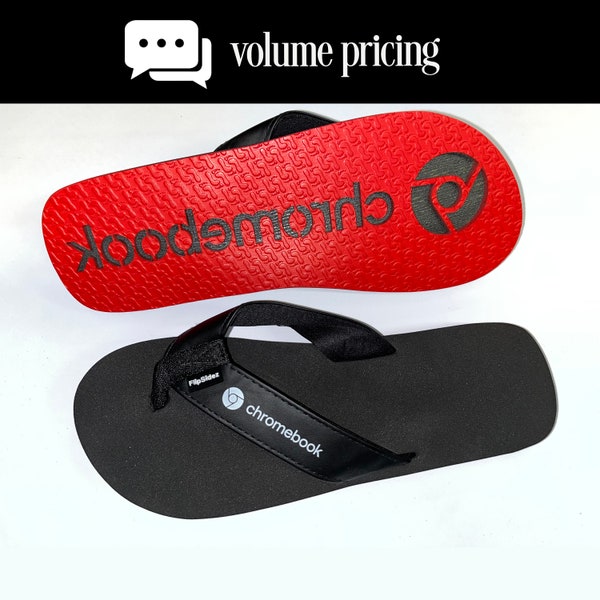 Corporate  Sand Imprint Sandals - Flip flops with optional strap or heel printing logo