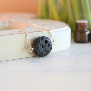 Lava Stone Necklace, Essential Oil Necklace, Diffuser Necklace image 1