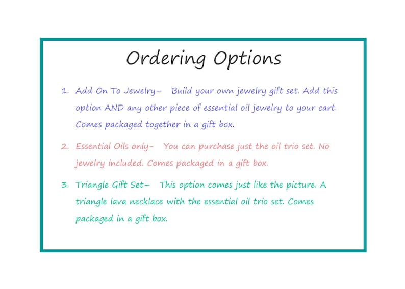 Essential Oil Gift Set Lava Stone Diffuser Necklace Set image 4