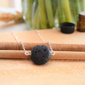 Lava Stone Necklace, Essential Oil Necklace, Diffuser Necklace immagine 3