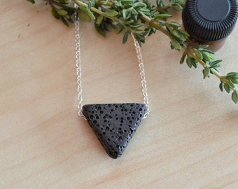 Lava Stone Necklace, Diffuser Necklace for Essential Oils, Anxiety Relief Gift