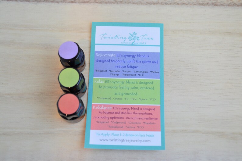 Essential Oil Gift Set Lava Stone Diffuser Necklace Set image 3