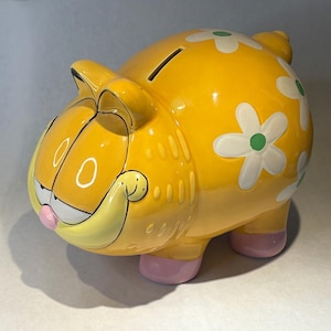 GARFIELD ガーフィールド コインバンク 貯金箱 貯金箱 コインバンク ガラス製 ベティちゃん ガーフィールド
