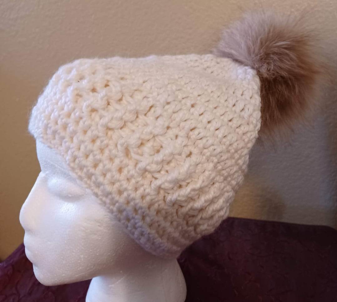 Snow Bunny Slightly Slouchy Crochet Hat Pattern - Etsy