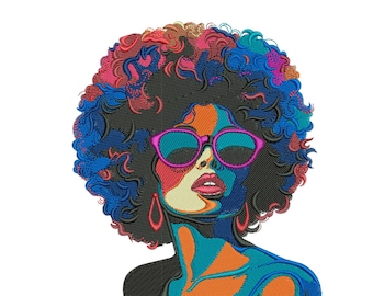 Paint 2 Colorful Black Queen embroidery files