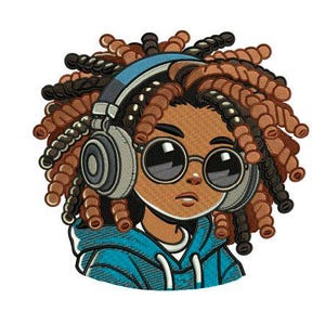 Curly Hair Girl embroidery files