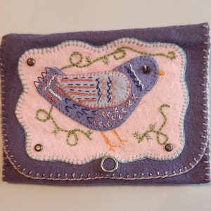 Appliqued Wool Felt Coin Purse