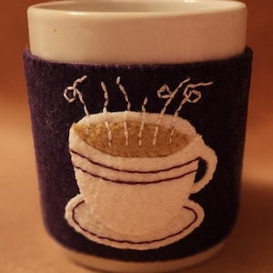 Applizierte Wollfilz Kaffeetasse Cozy