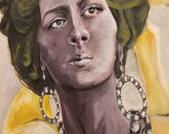 Peinture de femme élégante