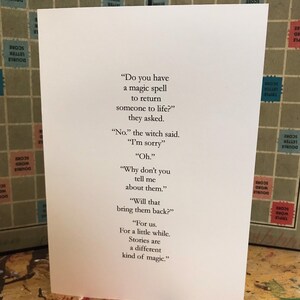 Do you have a magic spell? A sympathy card.