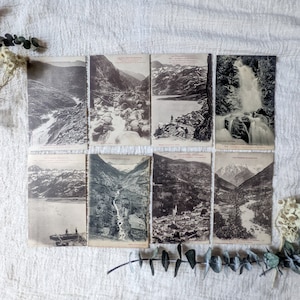 Set of 3 Unused or 5 Handwritten Vintage French Postcards Picture, Pyrenees Ariegeoises, Travel Souvenir Mountains Postcards set 1910-30's