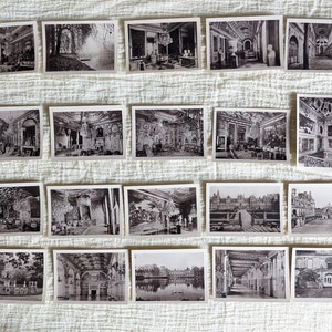 Mini Livret de 20 Cartes Postales Vintage Fontainebleau France 1940 par Yvon, Cartes Postales Souvenir Noir Blanc, souvenir de voyage europe
