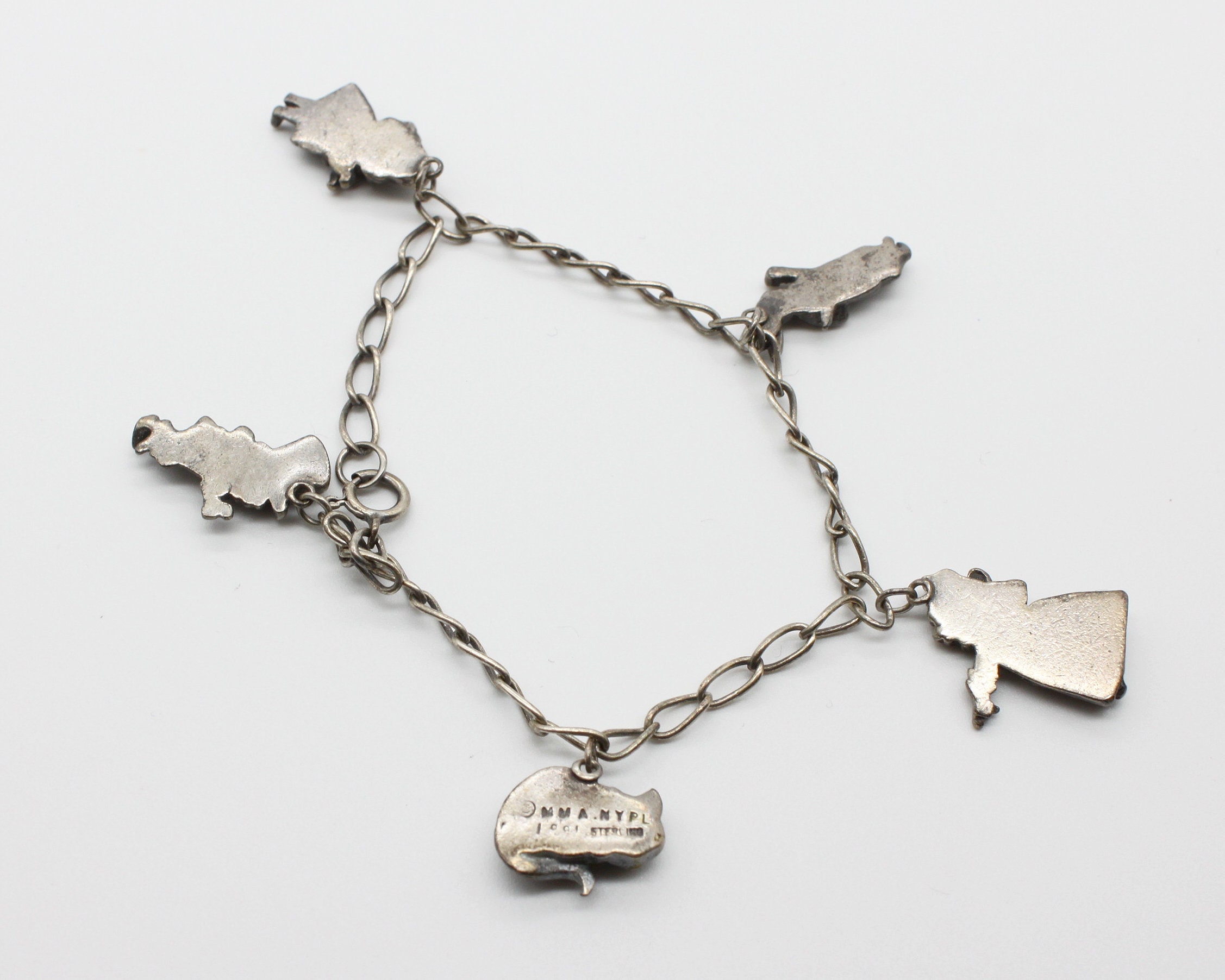 Vintage Sterling Silver MMA NYPL Alice in Wonderland Charm