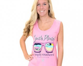 Simply Southern® TANK-PLEASE-FLAMINGO