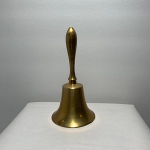 Vintage Brass school bell. Brass bell.