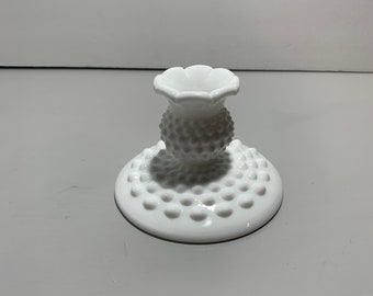 Vintage Milk Glass Candlestick Holder