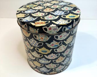 Vintage Dept 56 Tea Leaves Tea Tin Tea Pots. Tea pot decor cottagecore