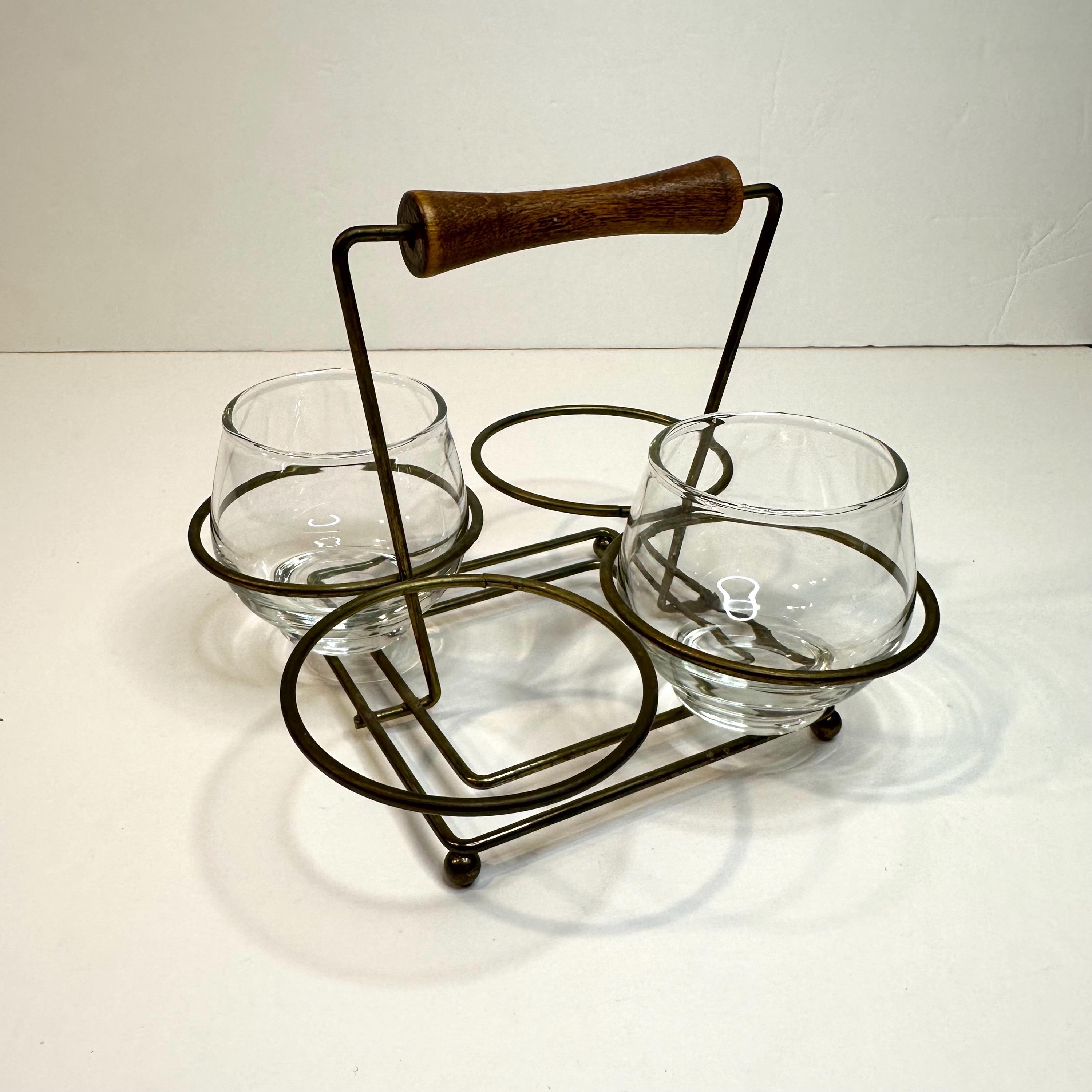 Vintage Glassware With Carrier - Etsy