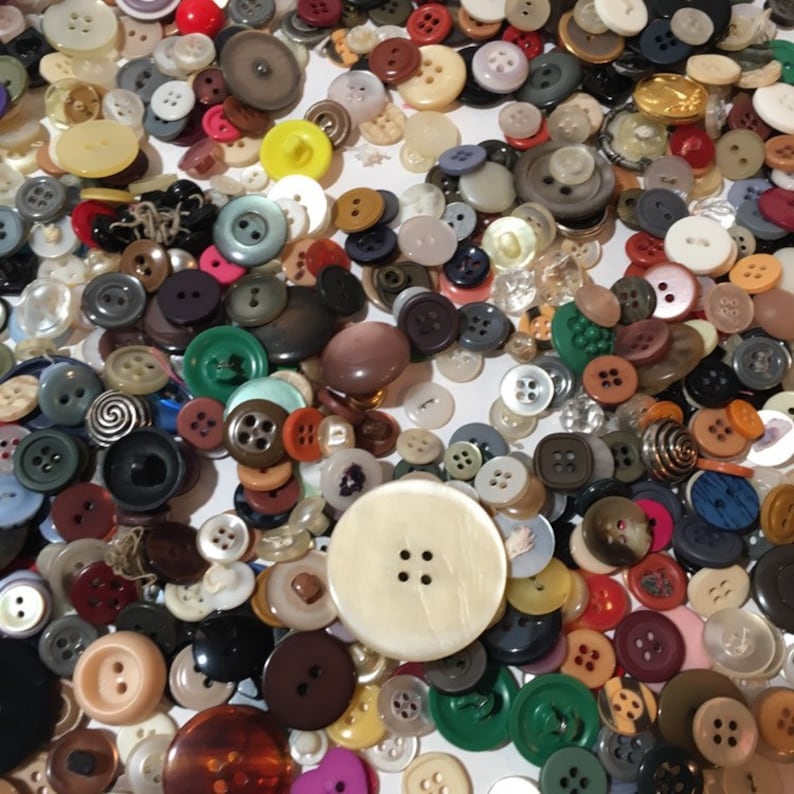 One Pound Assorted Buttons Multi Color Etsy