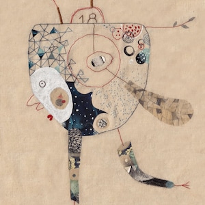 Stampa artistica A4 Illustrazione bestiario immaginario - Il leone cavallo
