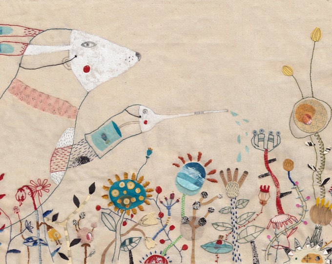 Art Print A4 Illustration in My Garden Etsy