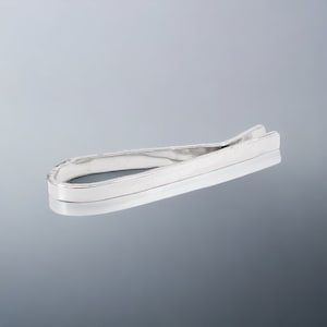 Silver Tie Clip Men, Silver Tie Bar, Tie Bar Clip, Groomsman Gift