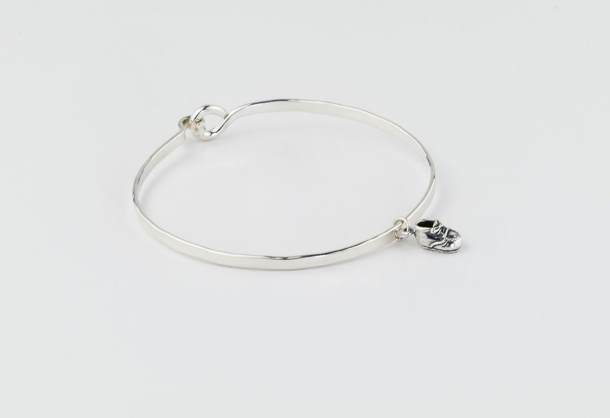 New Mother Jewelry Sterling Silver Charm Bangle Bracelet | Etsy