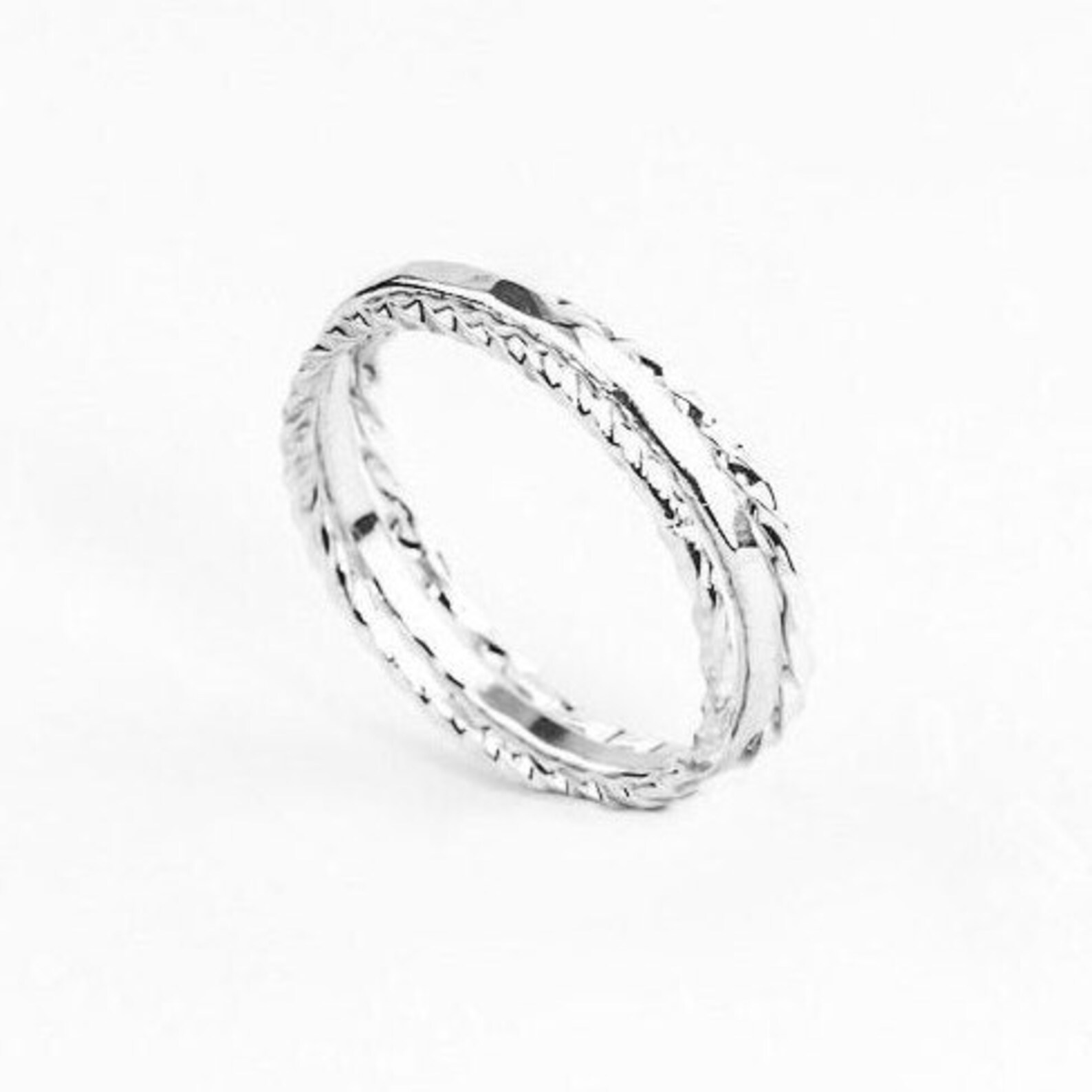 Set of 3 Sterling Silver Rings Stackable Rings Silver Ring - Etsy