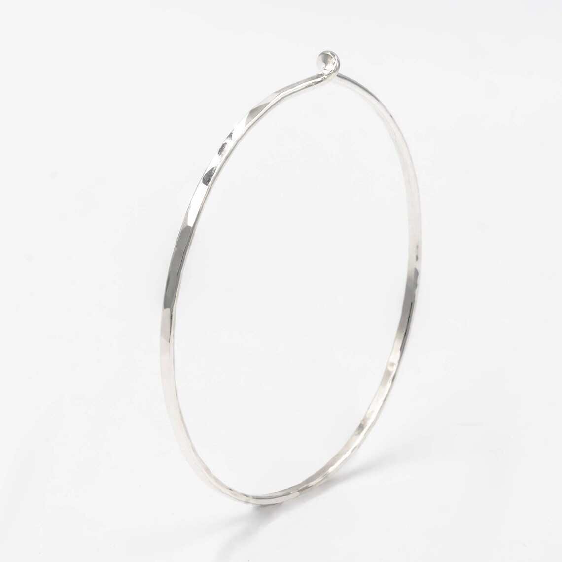 Thin Bangle Bracelet Minimalist Jewelry Mobius Sterling Etsy